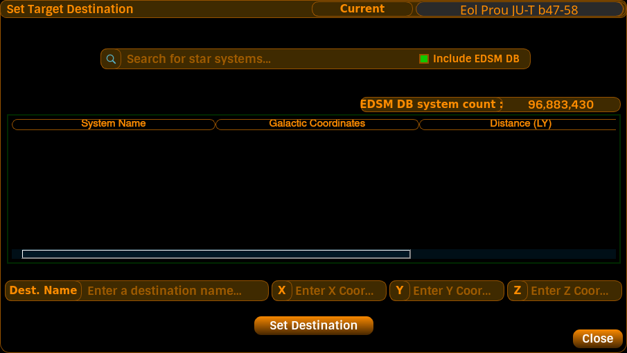 Set Target Destination